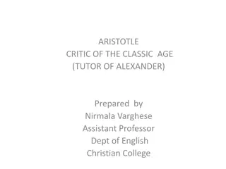 Understanding Aristotle's Poetics: A Critique of the Classic Age