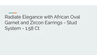 Radiate Elegance with African Oval Garnet and Zircon Earrings - Stud System - 1.58 Ct