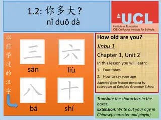 Learning Chinese Numbers and Ages in Unit 2