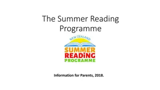 Summer Reading Programme Information for Parents 2018