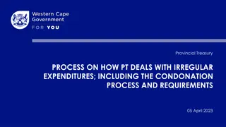 Provincial Treasury Process for Dealing with Irregular Expenditures