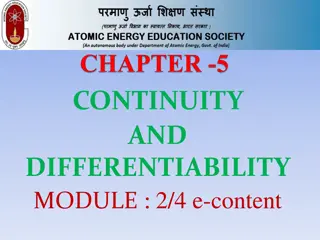 Continuity and Differentiability in Calculus