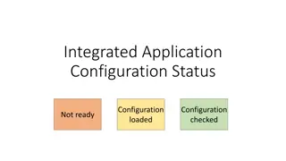 Configurations and Tests Overview in Integrated Applications