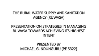 Strategies for Managing Rural Water Supply and Sanitation Agency (RUWASA) Towards Its Highest Intent