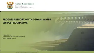 Progress Report on the Giyani Water Supply Programme