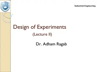 Introduction to Industrial Engineering Statistics and Experiments