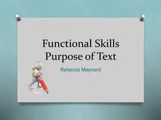 Functional Skills: Text Analysis and Application