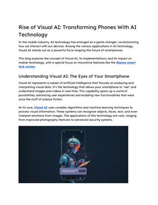 Rise of Visual AI Transforming Phones With AI Technology