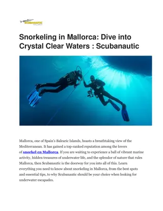 Snorkeling in Mallorca Dive into Crystal Clear Waters Scubanautic