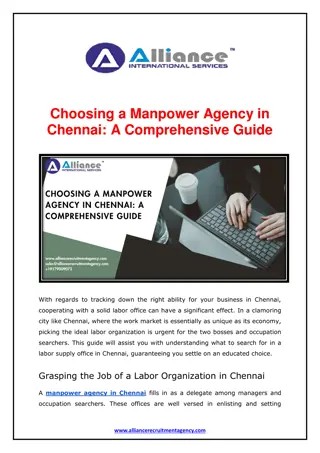 Choosing a Manpower Agency in Chennai - A Comprehensive Guide