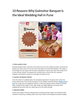 10 Reasons Why Gulmohor Banquet Is the Ideal Wedding Hall in Pune