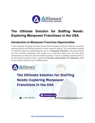 The Ultimate Solution for Staffing Needs Exploring Manpower Franchises in the USA