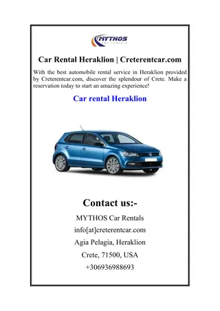 Car Rental Heraklion  Creterentcar.com