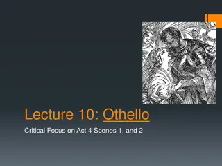 Analysis of Othello's Downfall in Act 4 Scenes 1 and 2