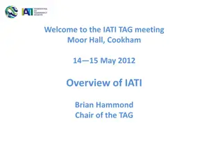 IATI TAG Meeting Overview and Progress Report