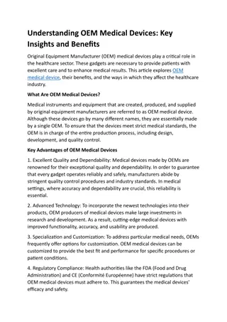 Understanding OEM Medical Devices: Key Insights and Benefits