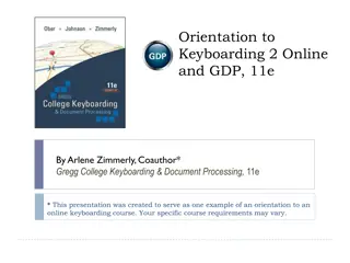 Online Keyboarding Course Orientation Information