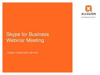 Skype for Business Webinar Meeting Guide