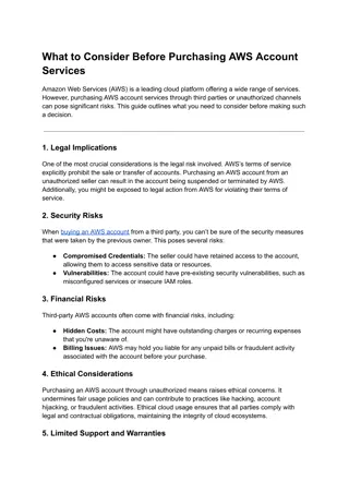 What to Consider Before Purchasing AWS Account Services