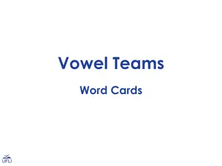 Exploring Vowel Teams Word Cards for Language Development