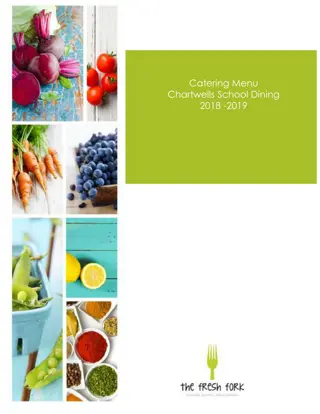 Catering Menu: Start Your Day with Chartwells School Dining 2018-2019