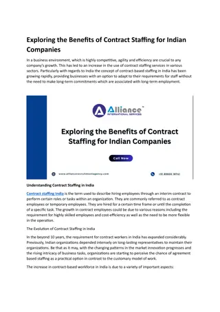 Exploring the Benefits of Contract Staffing for Indian Companies