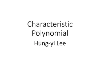 Eigenvalues and Characteristic Polynomials