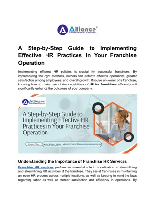 A Step-by-Step Guide to Implementing Effective HR Practices in Your Franchise Operation