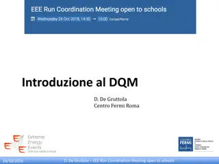 Effective Data Taking and Quality Monitoring in EEE Run Coordination Meeting