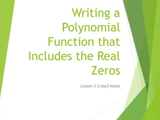 Understanding Polynomial Functions with Real Zeros