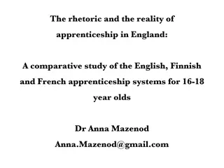 Comparative Study of Apprenticeship Systems in England, Finland, and France