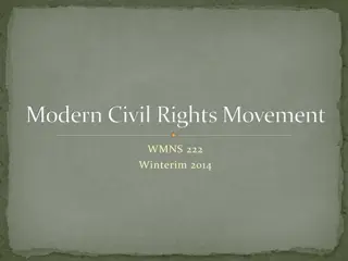 Significant Events of the Modern Civil Rights Movement