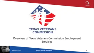 Texas Veterans Commission Employment Services Overview