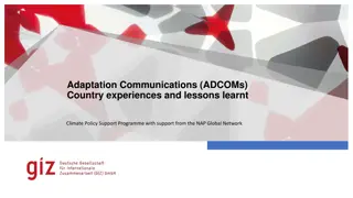 Adaptation Communications in Climate Policy Support Programs