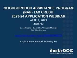 Neighborhood Assistance Program (NAP) Tax Credit 2023-24 Application Details