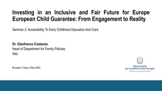 Investing in an Inclusive and Fair Future for Europe - Italian Action Plan for Child Guarantee