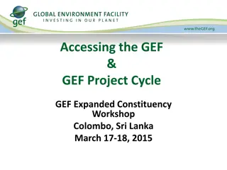 The GEF Project Cycle and Funding Schemes