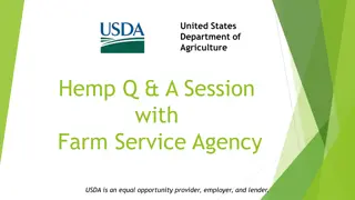 Hemp Acreage Reporting & Certification Q&A with USDA