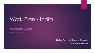 Work Plan - India Partners Meeting November 20, 2014