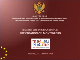 Montenegro Accession to EU: Chapter 27 Environment & Climate