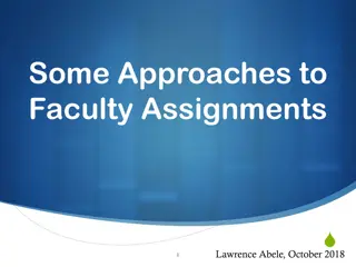 Effective Faculty Assignment Strategies for Academic Departments