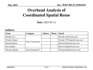 Overhead Analysis of Coordinated Spatial Reuse in IEEE 802.11-23