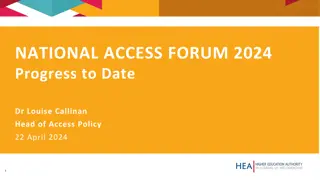 Progress Update on National Access Forum 2024 Goals