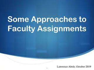 Approaches to Faculty Assignments for Departmental Success