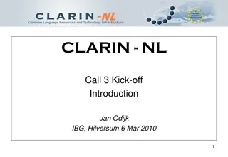 Overview of CLARIN-NL Call 3 Projects and Developments