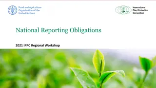 National Reporting Obligations 2021 IPPC Regional Workshop Overview