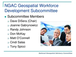 NGAC Geospatial Workforce Development Subcommittee Activities Overview