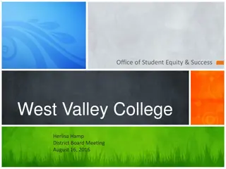 Campus Equity and Diversity Initiatives at West Valley College