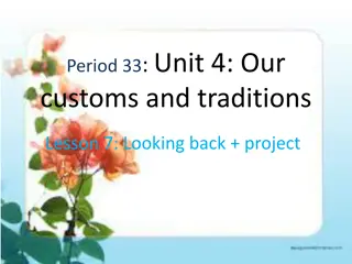 Understanding Customs and Traditions: Lessons and Activities