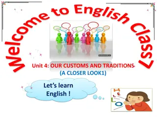 Customs and Traditions in English Class 7 Unit 4